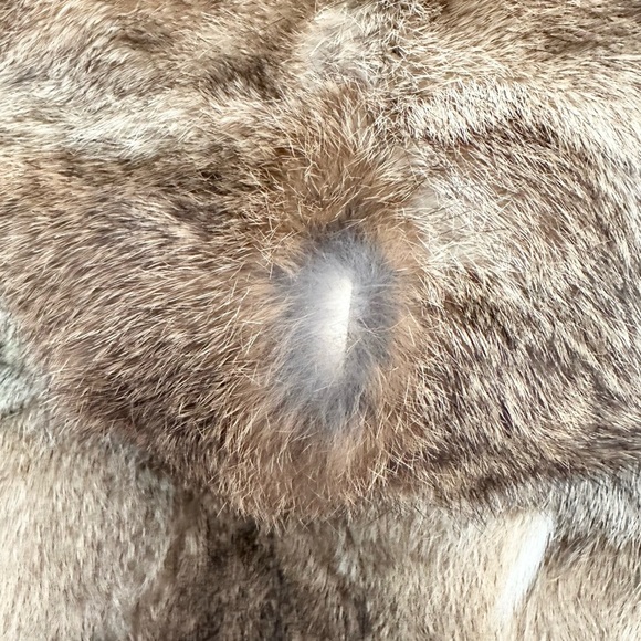 Niki made in Hong Kong dyed Rabbit Fur Coat Full Zip Jacket size 6 girl kid - Picture 4 of 8